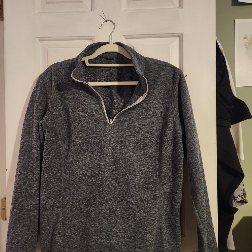 Eddie Bauer Women's Charcoal Zip-Up Sweater